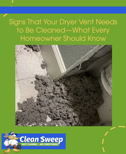 dryer vent needs to be cleaned