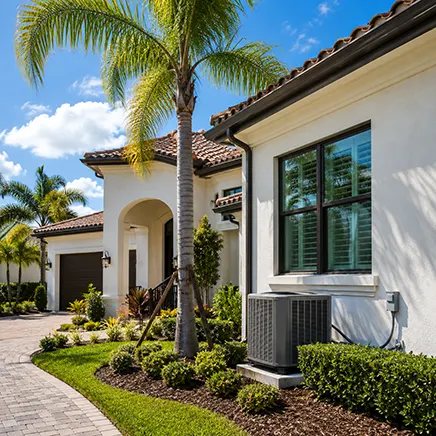 Beautiful Florida home with professional HVAC system and tropical landscaping in the Greater Tampa Bay area