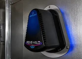 REME HALO whole-home air purification system installed inside residential HVAC ductwork in Greater Tampa Bay